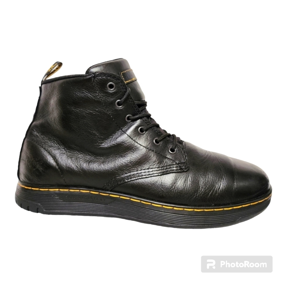 Dr. Martens Men's Black Leather Boots Amwell Safety S… Gem